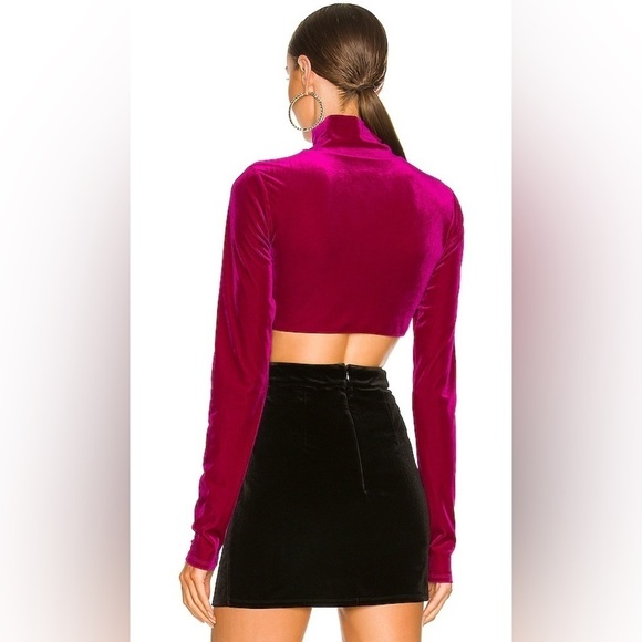 Camila Coelho Frankie Crop Top in Magenta 💗 Small - Picture 3 of 4